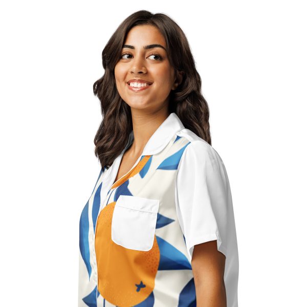 Kurzärmeliges Pyjama-Oberteil für Damen mit Allover-Druck – Bild 3